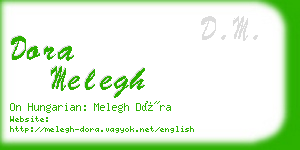 dora melegh business card